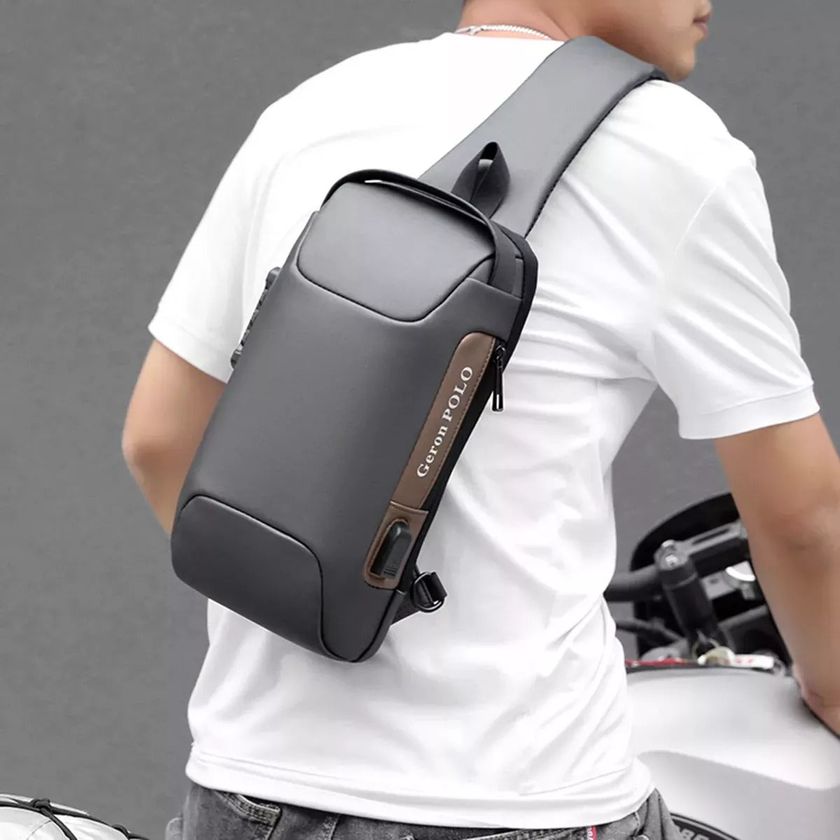 Gray helmet for bikers