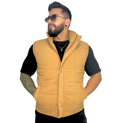 Chaleco de Pana con Estilo y Acabado Vintage